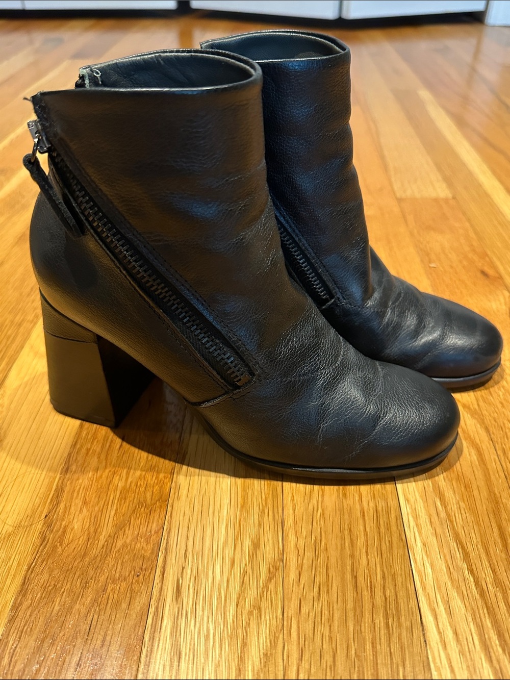 All Black Double Zip Boot